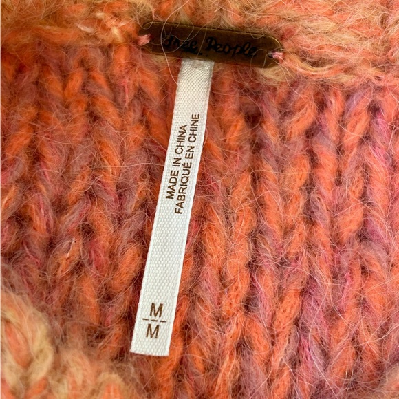 NWT Free People Domino Alpaca Pullover Sweater - Prairie Sunset Combo - Picture 7 of 16